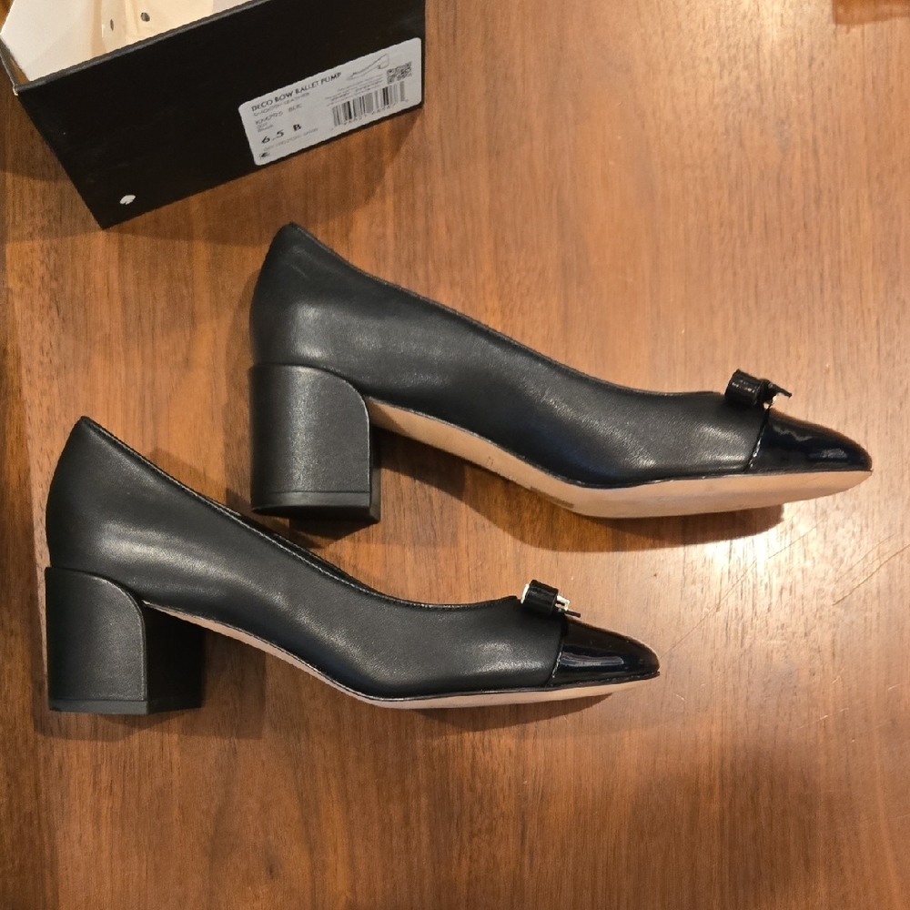 NEW Kate Spade Black Deco Bow Ballet Pumps - Picture 11 of 13